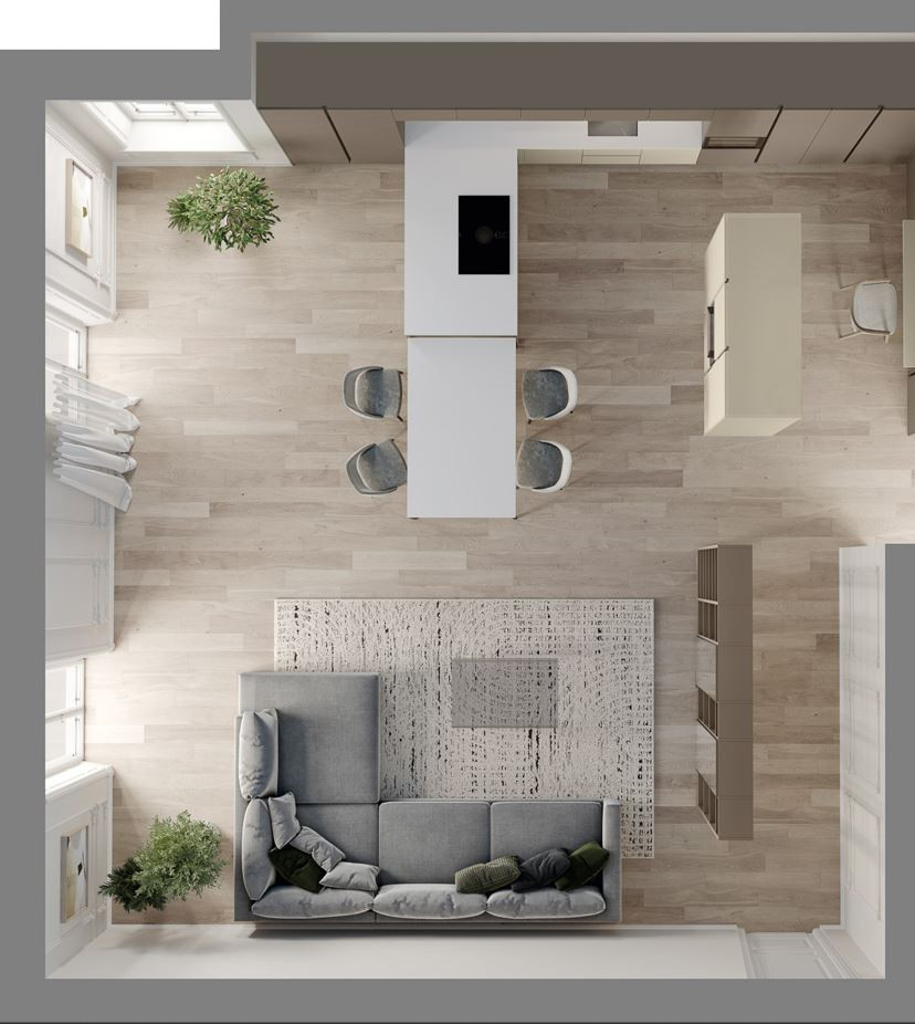 Cucina con penisola centrale, o cucina a T: come e quando sceglierla?